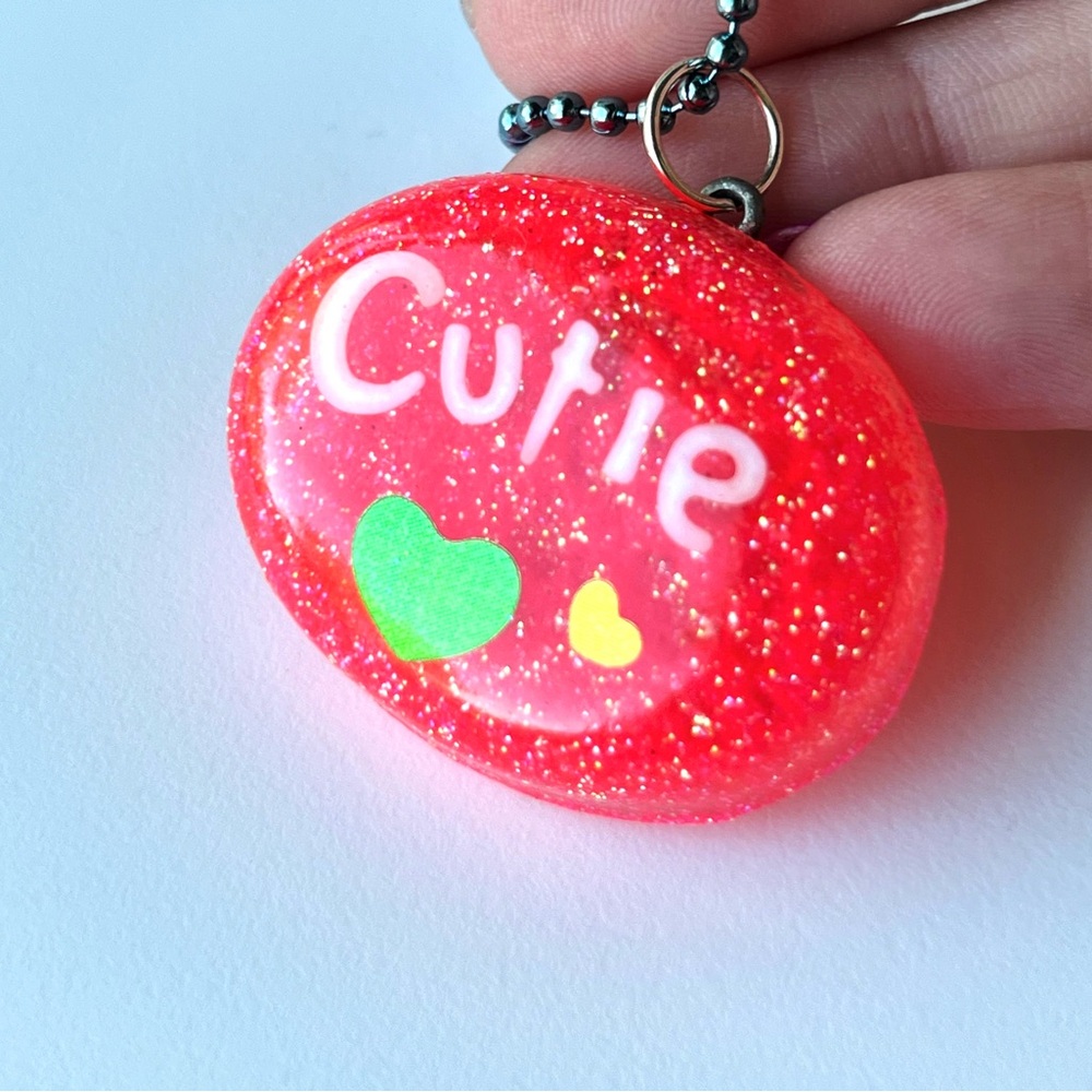 Cutie Glittery Jewelry Resin Necklace